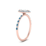 Load image into Gallery viewer, marquise-cut-blue-topaz-halo-petite-engagement-ring-in-rose-gold-FD8523MQRGICBLTOANGLE3-NL-RG