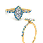 Load image into Gallery viewer, marquise-cut-blue-topaz-halo-petite-engagement-ring-in-yellow-gold-FD8523MQRGICBLTOANGLE3-NL-YG