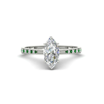 Load image into Gallery viewer, marquise-cut-cathedral-pave-diamond-engagement-ring-with-emerald-in-white-gold-FD11145MQRGEMGR-NL-WG.png?v
