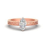 Load image into Gallery viewer, marquise-cut-celtic-engraved-solitaire-ring-in-rose-gold-fdenr8544mqrsleep-nl-rg