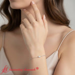 Load image into Gallery viewer, marquise-cut-diamond-chain-bracelet-white-gold-fdbrc11021-model