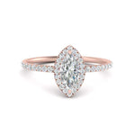 Load image into Gallery viewer, marquise-cut-diamond-halo-petite-engagement-ring-in-rose-gold-FD8523MQRANGLE3-NL-RG