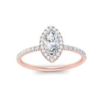 Load image into Gallery viewer, marquise-cut-diamond-halo-petite-engagement-ring-in-rose-gold-FD8523MQRANGLE3-NL-RG