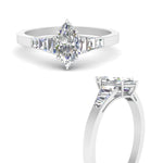 Load image into Gallery viewer, marquise-cut-diamond-ring-with-tapered-baguettes-in-FD10590MQRANGLE3-NL-WG
