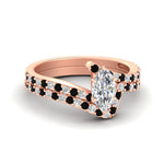 Load image into Gallery viewer, marquise-cut-diamond-wedding-ring-set-with-black-diamond-in-FDENS3007MQGBLACK-NL-RG