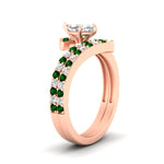 Load image into Gallery viewer, marquise-cut-diamond-wedding-ring-set-with-emerald-in-FDENS3007MQGEMGR-NL-RG