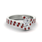 Load image into Gallery viewer, marquise-cut-diamond-wedding-ring-set-with-ruby-in-FDENS3007MQGRUDR-NL-WG