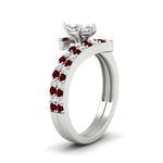 Load image into Gallery viewer, marquise-cut-diamond-wedding-ring-set-with-ruby-in-FDENS3007MQGRUDR-NL-WG