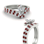 Load image into Gallery viewer, marquise-cut-diamond-wedding-ring-set-with-ruby-in-FDENS3007MQGRUDR-NL-WG