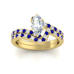 Load image into Gallery viewer, marquise-cut-diamond-wedding-ring-set-with-sapphire-in-FDENS3007MQGSABL-NL-YG