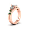 Load image into Gallery viewer, marquise-cut-emerald-celtic-two-tone-bridal-matching-set-in-rose-gold-fdens2255mqgemgrangle2-nl-rg-ws4.jpg