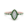 Load image into Gallery viewer, marquise-cut-emerald-halo-petite-engagement-ring-in-rose-gold-FD8523MQRGEMGRANGLE3-NL-RG