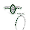 Load image into Gallery viewer, marquise-cut-emerald-halo-petite-engagement-ring-in-white-gold-FD8523MQRGEMGRANGLE3-NL-WG