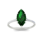 Load image into Gallery viewer, marquise-cut-emerald-hidden-halo-engagement-ring-in-white-gold-FD9788MQRGEMGR-NL-WG.jpg