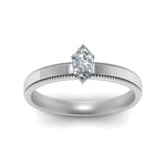 Load image into Gallery viewer, Single Stone Marquise Cut Milgrain Engagement Ring