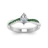 Load image into Gallery viewer, marquise-cut-infinity-twist-diamond-engagement-ring-with-emerald-in-14K-white-gold-FD8253MQRGEMGR-NL-WG