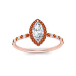 Load image into Gallery viewer, marquise-cut-orange-sapphire-halo-petite-engagement-ring-in-rose-gold-FD8523MQRGSAORANGLE3-NL-RG