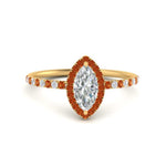 Load image into Gallery viewer, marquise-cut-orange-sapphire-halo-petite-engagement-ring-in-yellow-gold-FD8523MQRGSAORANGLE3-NL-YG