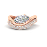 Load image into Gallery viewer, marquise-cut-pave-band-with-wave-solitaire-ring-in-rose-gold-fdens11566mq-nl-rg-w1.jpg