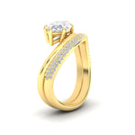 Load image into Gallery viewer, marquise-cut-pave-band-with-wave-solitaire-ring-in-yellow-gold-fdens11566mq-nl-yg-w1.jpg