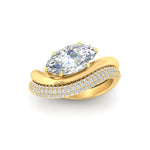 Load image into Gallery viewer, marquise-cut-pave-band-with-wave-solitaire-ring-in-yellow-gold-fdens11566mq-nl-yg-w1.jpg