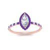 Load image into Gallery viewer, marquise-cut-purple-topaz-halo-petite-engagement-ring-in-rose-gold-FD8523MQRGVITOANGLE3-NL-RG