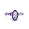 Load image into Gallery viewer, marquise-cut-purple-topaz-halo-petite-engagement-ring-in-white-gold-FD8523MQRGVITOANGLE3-NL-WG