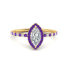 Load image into Gallery viewer, marquise-cut-purple-topaz-halo-petite-engagement-ring-in-yellow-gold-FD8523MQRGVITOANGLE3-NL-YG
