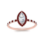 Load image into Gallery viewer, marquise-cut-ruby-halo-petite-engagement-ring-in-rose-gold-FD8523MQRGRUDRANGLE3-NL-RG