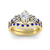 Load image into Gallery viewer, marquise-cut-sapphire-channel-band-celtic-bridal-set-in-yellow-gold-fdens2255mqgsablangle5-nl-yg-ws2.jpg