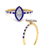 Load image into Gallery viewer, marquise-cut-sapphire-halo-petite-engagement-ring-in-yellow-gold-FD8523MQRGSABLANGLE3-NL-YG