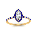 Load image into Gallery viewer, marquise-cut-sapphire-halo-petite-engagement-ring-in-yellow-gold-FD8523MQRGSABLANGLE3-NL-YG