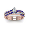 Load image into Gallery viewer, marquise-cut-simple-diamond-twisted-vine-bridal-ring-sets-with-blue-sapphire-in-14K-rose-gold-FD8233MQGSABL-NL-RG