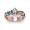 Load image into Gallery viewer, marquise-cut-simple-diamond-twisted-vine-bridal-ring-sets-with-ice-blue-topaz-in-18K-rose-gold-FD8233MQGICBLTO-NL-RG