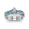 Load image into Gallery viewer, marquise-cut-simple-diamond-twisted-vine-bridal-ring-sets-with-ice-blue-topaz-in-18K-white-gold-FD8233MQGICBLTO-NL-WG