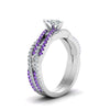 Load image into Gallery viewer, marquise-cut-simple-diamond-twisted-vine-bridal-ring-sets-with-violac-topaz-in-14K-white-gold-FD8233MQGVITO-NL-WG