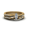 Load image into Gallery viewer, marquise-cut-simple-twisted-vine-bridal-ring-sets-with-black-diamond-in-18K-yellow-gold-FD8233MQGBLACK-NL-YG