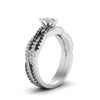 Load image into Gallery viewer, marquise-cut-simple-twisted-vine-bridal-ring-sets-with-black-diamond-in-950-Platinum-FD8233MQGBLACK-NL-WG