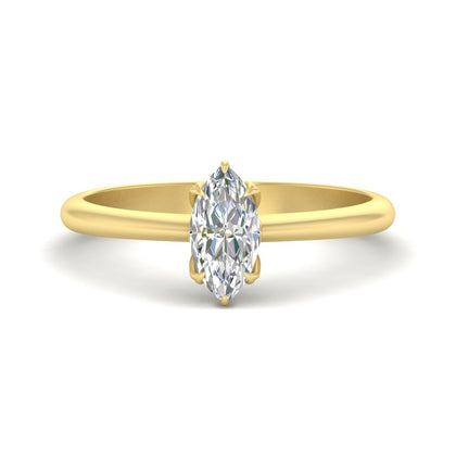 Marquise Shaped Cathedral Ring With Floral Head