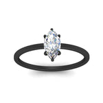 Load image into Gallery viewer, marquise-cut-thin-classic-solitaire-engagement-ring-in-black-gold-fdens9358mqrangle5-nl-bg