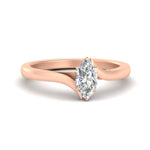 Load image into Gallery viewer, Marquise Cut Twisted Shank Solitaire Engagement Ring