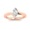 Load image into Gallery viewer, Marquise Cut Twisted Shank Solitaire Engagement Ring