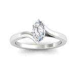 Load image into Gallery viewer, Marquise Cut Twisted Shank Solitaire Engagement Ring