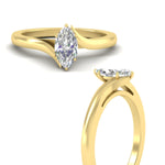 Load image into Gallery viewer, Marquise Cut Twisted Shank Solitaire Engagement Ring