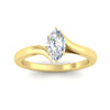 Load image into Gallery viewer, Marquise Cut Twisted Shank Solitaire Engagement Ring