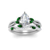 Load image into Gallery viewer, marquise-cut-twisted-vine-luxury-emerald-bridal-ring-set-in-white-gold-FDENR3211MQGEMGRANGLE3-NL-WG