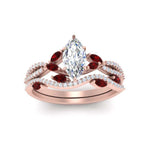Load image into Gallery viewer, marquise-cut-twisted-vine-luxury-ruby-bridal-ring-set-in-rose-gold-FDENR3211MQGRUDRANGLE3-NL-RG