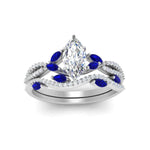 Load image into Gallery viewer, marquise-cut-twisted-vine-luxury-sapphire-bridal-ring-set-in-white-gold-FDENR3211MQGSABLANGLE3-NL-WG