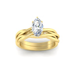 Load image into Gallery viewer, marquise-cut-vine-inspired-solitaire-bridal-ring-set-in-yellow-gold-fdens8252mqangle5-nl-yg.jpg?v=1767084998