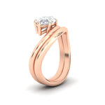 Load image into Gallery viewer, marquise-cut-wave-solitaire-wedding-band-set-in-rose-gold-fdens11566mq-nl-rg-w2.jpg